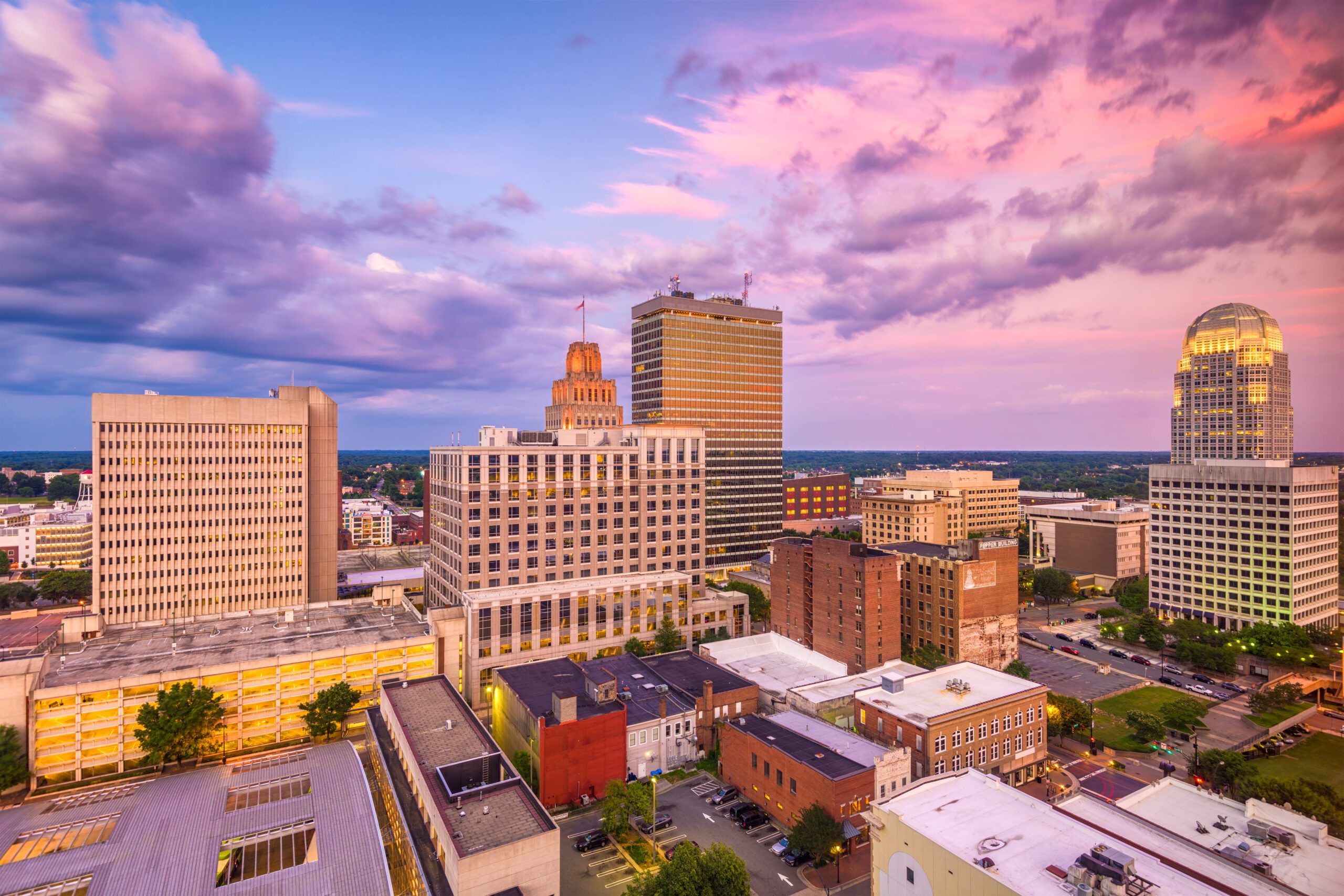 our service area in Forsyth County; photo of winston-salem
